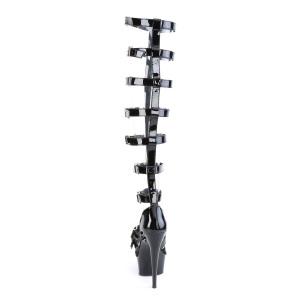 Ecopelle 15 cm DELIGHT-600-46 sandali gladiatore con plateau