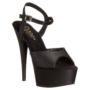 Ecopelle 15 cm DELIGHT-609 tacco alto pleaser con plateau