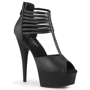 Ecopelle 15 cm DELIGHT-626 sandali pleaser con plateau