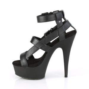 Ecopelle 15 cm DELIGHT-637 sandali gladiatore con plateau