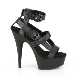 Ecopelle 15 cm DELIGHT-637 sandali gladiatore con plateau