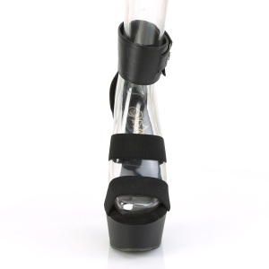 Ecopelle 15 cm DELIGHT-672 Sandali piattaforma con cinturini alla caviglia