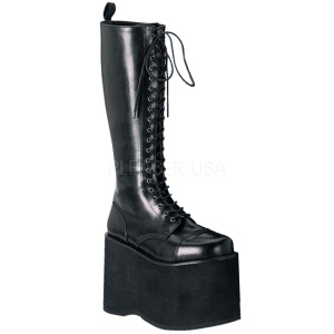 Ecopelle 15 cm MEGA-602 Stivali Gotico da Uomo Plateau