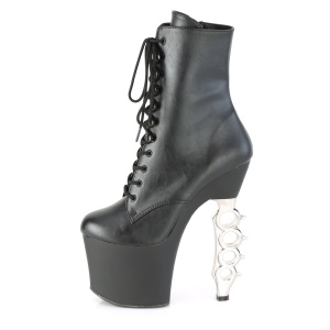 Ecopelle 18 cm IRONGRIP-1020 stivaletti con tacco alto tirapugni