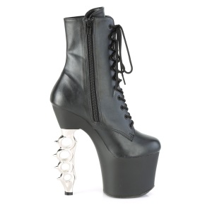 Ecopelle 18 cm IRONGRIP-1020 stivaletti con tacco alto tirapugni
