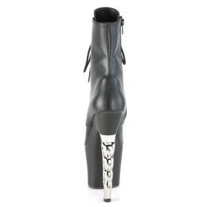 Ecopelle 18 cm IRONGRIP-1020 stivaletti con tacco alto tirapugni