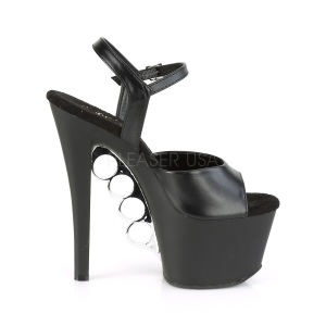Ecopelle 18 cm KNUCKS-709 tacco alto pleaser con plateau