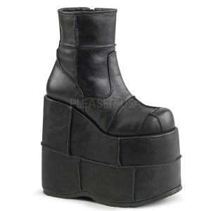 Ecopelle 18 cm STACK-201 Stivaletti Plateau Gotico da Uomo