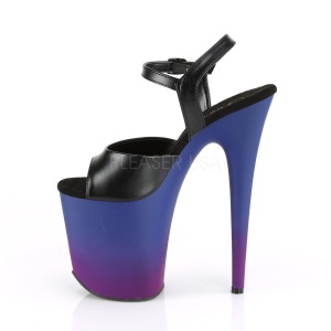 Ecopelle 20 cm FLAMINGO-809BP sandali pleaser con plateau