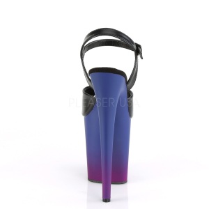 Ecopelle 20 cm FLAMINGO-809BP sandali pleaser con plateau