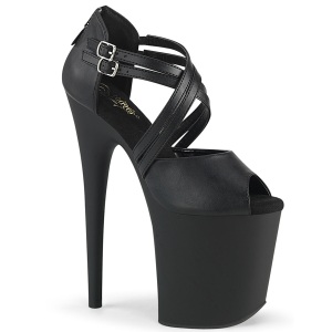 Ecopelle 20 cm FLAMINGO-865 scarpe da party - scarpe plateau alto da donna