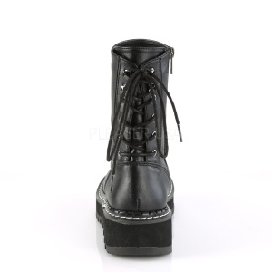 Ecopelle 3 cm LILITH-210 stivaletti lolita con plateau