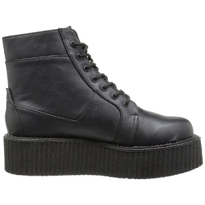 Ecopelle 5 cm CREEPER-571 Stivaletti Creepers da Uomo Plateau