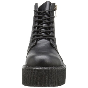 Ecopelle 5 cm CREEPER-571 Stivaletti Creepers da Uomo Plateau