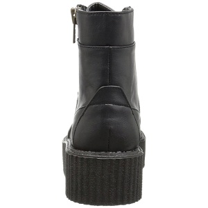 Ecopelle 5 cm CREEPER-571 Stivaletti Creepers da Uomo Plateau