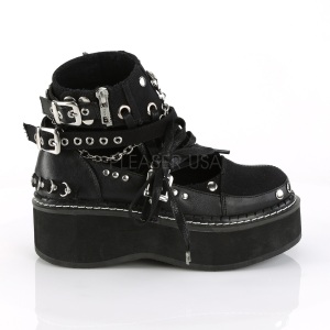 Ecopelle 5 cm EMILY-317 stivaletti lolita con plateau