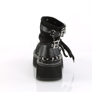 Ecopelle 5 cm EMILY-317 stivaletti lolita con plateau