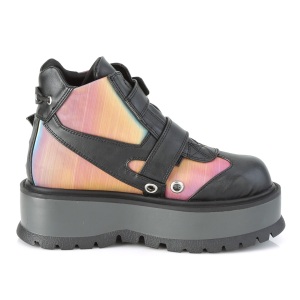Ecopelle 5 cm SLACKER-32 stivaletti demonia con plateau