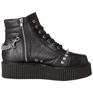 Ecopelle 5 cm V-CREEPER-565 Stivaletti Creepers da Uomo Plateau