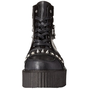 Ecopelle 5 cm V-CREEPER-565 Stivaletti Creepers da Uomo Plateau