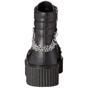 Ecopelle 5 cm V-CREEPER-565 Stivaletti Creepers da Uomo Plateau