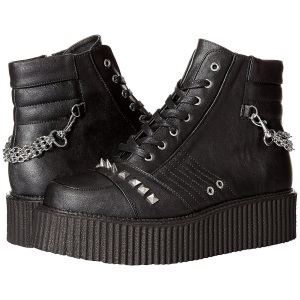 Ecopelle 5 cm V-CREEPER-565 Stivaletti Creepers da Uomo Plateau