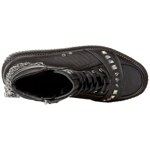 Ecopelle 5 cm V-CREEPER-565 Stivaletti Creepers da Uomo Plateau