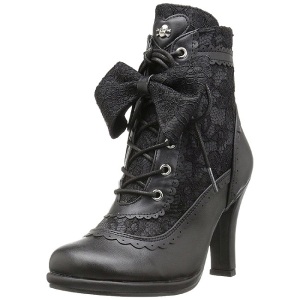 Ecopelle 9,5 cm DemoniaCult GLAM-200 lolita gotico stivaletti