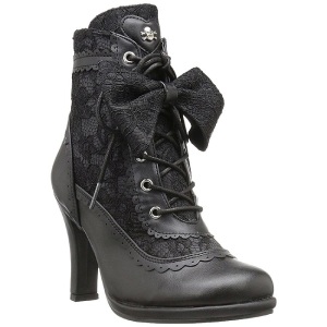 Ecopelle 9,5 cm DemoniaCult GLAM-200 lolita gotico stivaletti