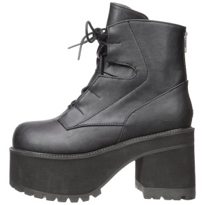 Ecopelle 9,5 cm DemoniaCult RANGER-102 stivaletti con plateau gotico
