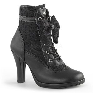 Ecopelle 9,5 cm GLAM-200 Stivaletti Stringati Tacco Alto Donna