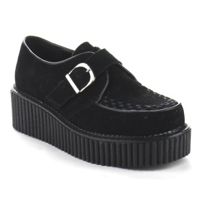 Ecopelle CREEPER-118 Scarpe Creepers da Donna Plateau
