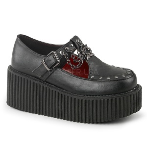 Ecopelle CREEPER-215 Scarpe Creepers da Donna Plateau