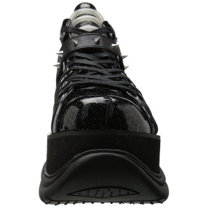 Ecopelle Nero 7,5 cm NEPTUNE-100 Scarpe Gotico da Uomo Plateau