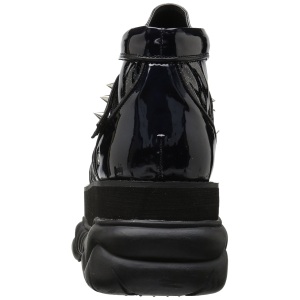 Ecopelle Nero 7,5 cm NEPTUNE-100 Scarpe Gotico da Uomo Plateau