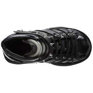 Ecopelle Nero 7,5 cm NEPTUNE-100 Scarpe Gotico da Uomo Plateau