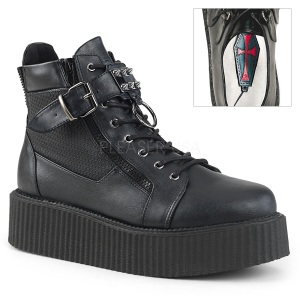 Ecopelle V-CREEPER-566 Stivaletti Creepers da Uomo Plateau