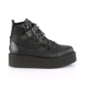 Ecopelle V-CREEPER-566 Stivaletti Creepers da Uomo Plateau