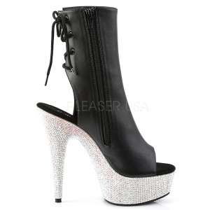 Ecopelle pietra cristallo 15 cm BEJEWELED-1018DM stivaletti donna plateau