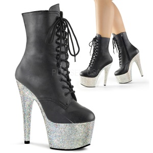 Ecopelle pietra cristallo 18 cm BEJEWELED-1020-7 stivaletti donna plateau