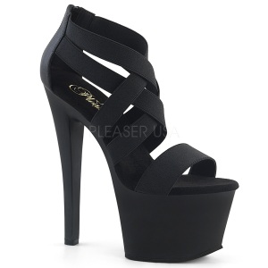 Elasticated Band 18 cm SKY-369 Platform High Heels Shoes