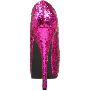 Fucsia Scintillare 14,5 cm Burlesque BORDELLO TEEZE-06G Plateau Scarpe Dcollet