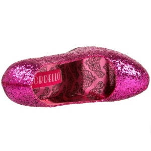 Fucsia Scintillare 14,5 cm Burlesque BORDELLO TEEZE-06G Plateau Scarpe Dcollet