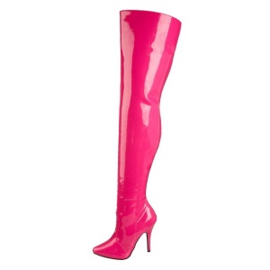 Fucsia Vernice 13 cm SEDUCE-3010 stivali overknee tacco alto