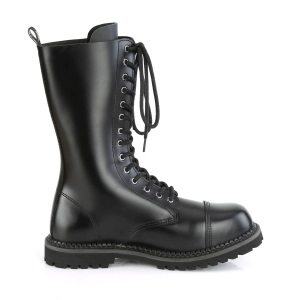 Genuine leather RIOT-14 demonia boots - unisex steel toe combat boots