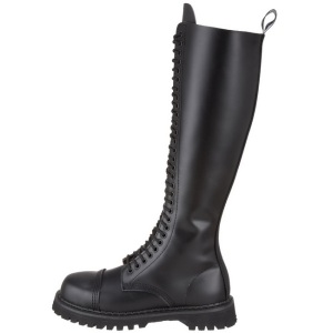 Genuine leather RIOT-20 demonia boots - unisex steel toe combat boots