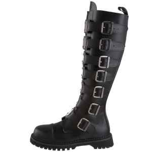 Genuine leather RIOT-21MP demonia boots - unisex steel toe combat boots