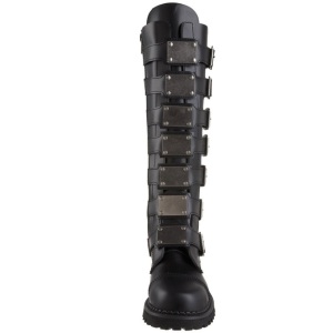 Genuine leather RIOT-21MP demonia boots - unisex steel toe combat boots