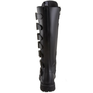 Genuine leather RIOT-21MP demonia boots - unisex steel toe combat boots