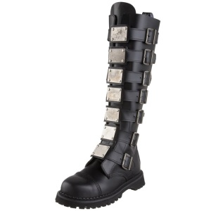 Genuine leather RIOT-21MP demonia boots - unisex steel toe combat boots